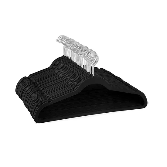 Chinese Supplier Wood Hangers, Basic Cloth Hangers Suit Hangers with Non Slip Bar, Smooth 360 Swivel Hook Supermarket Hanger