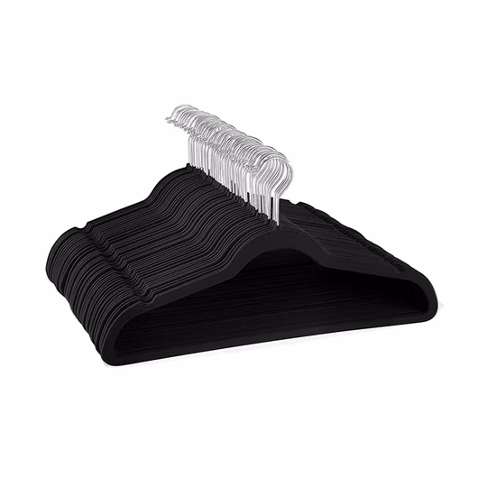 Chinese Supplier Wood Hangers, Basic Cloth Hangers Suit Hangers with Non Slip Bar, Smooth 360 Swivel Hook Supermarket Hanger